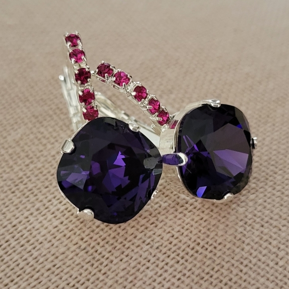 Austrian Crystal Earrings in Silver - Picture 3 of 8